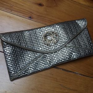 Lilly Pulitzer gold elephant clutch